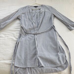 Banana Republic Blue and White Striped Dress